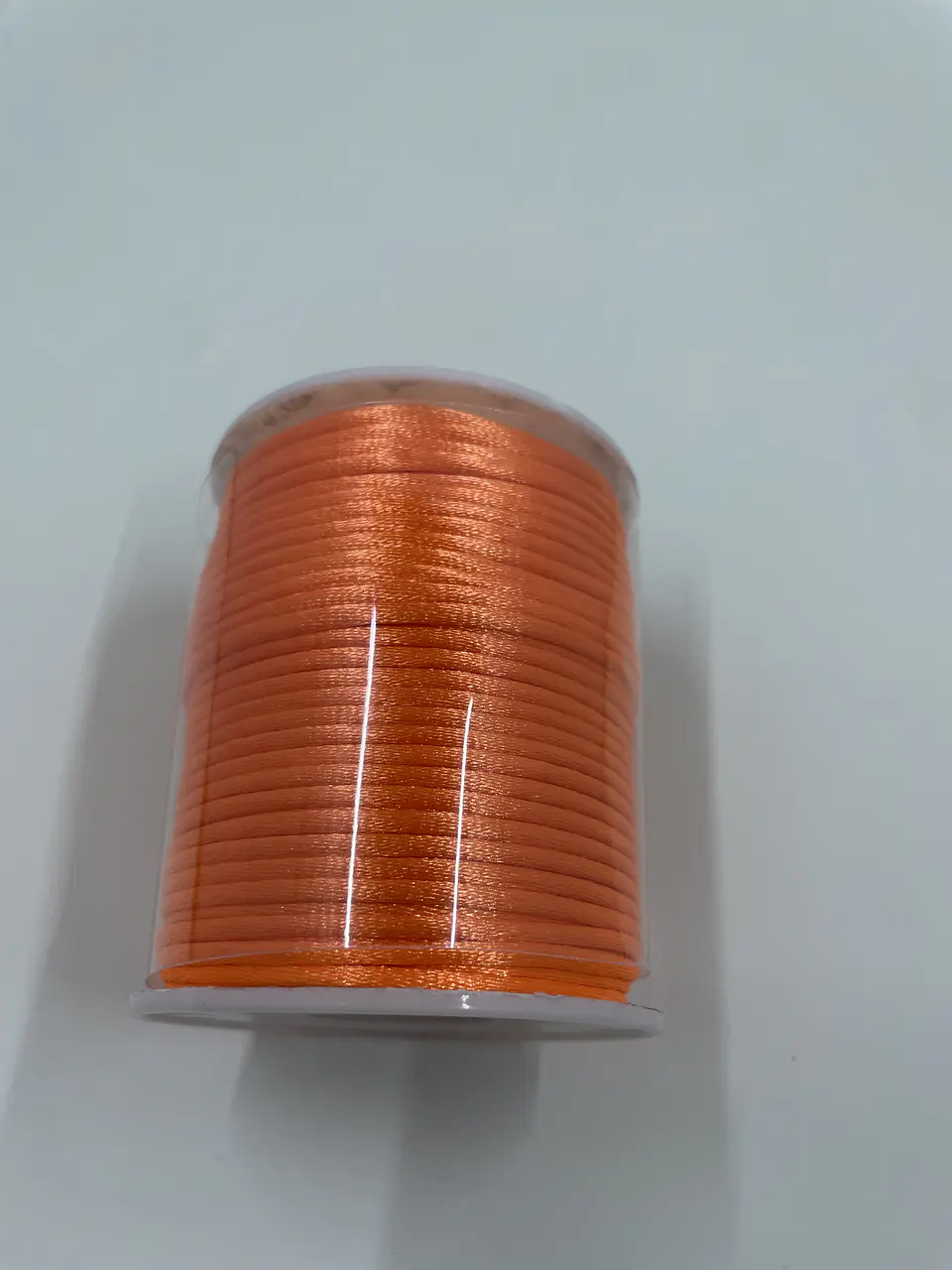 Cordón Bobby o Cola de Ratón 2 mm., 50 mt. Importadora Yarnabeth. C2020 Naranjo 1