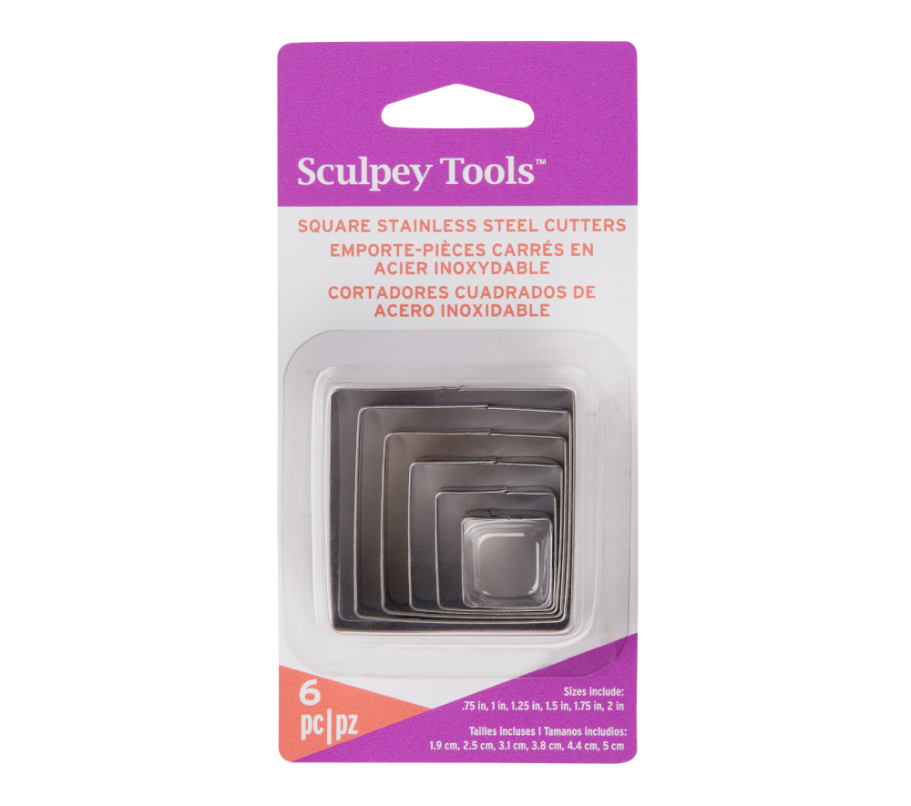 Cortadores Graduados Sculpey – Cuadrado 6 unid.