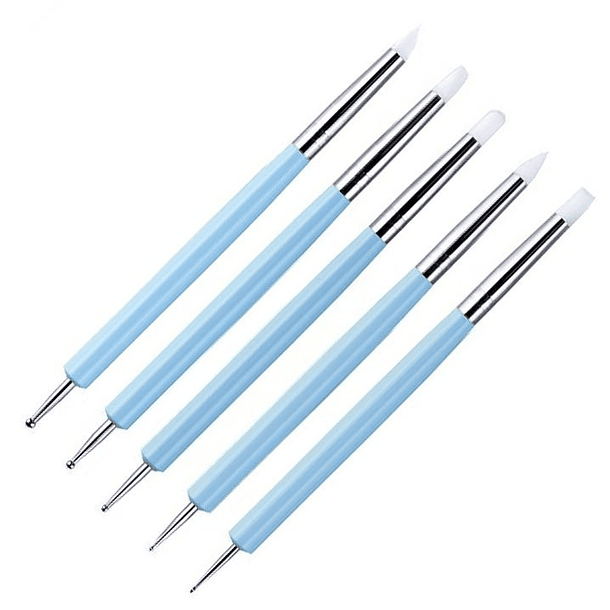 Pinceles Punta Silicona Y Punta Metalica (5 Piezas) 3