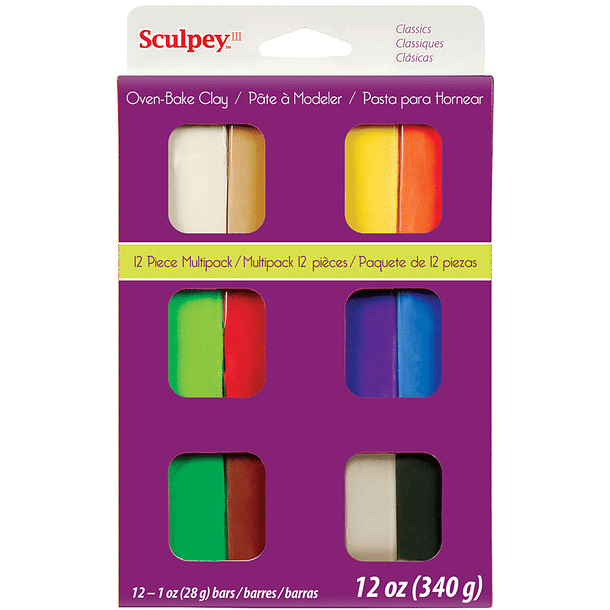Sculpey III Multipack Classics 12 Colores - 336 G (12 X 28g)