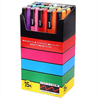 Posca Marcadores Acrílico PC-3M (0.9 - 1.3mm) - Set Japonés De 15 Colores 1