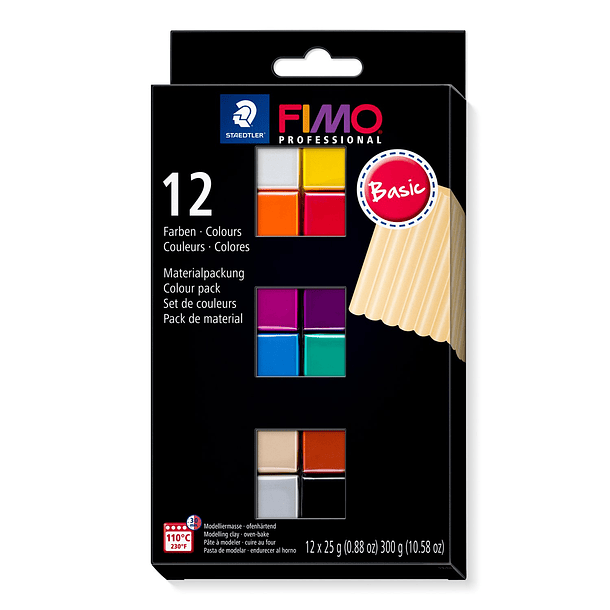 Arcilla Polimérica Fimo Profesional Set 12 Colores 300g (12x25g) 1