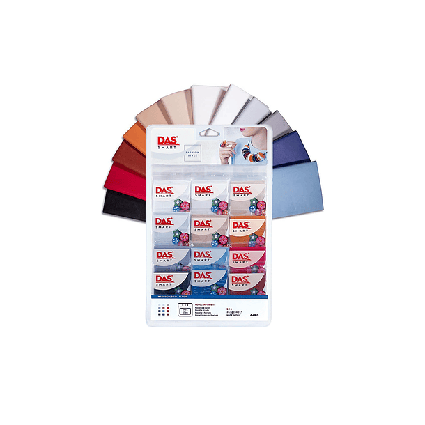 Arcilla Polimérica DAS Smart Set 12 Colores Cálidos y Fríos 28,5 gr 2