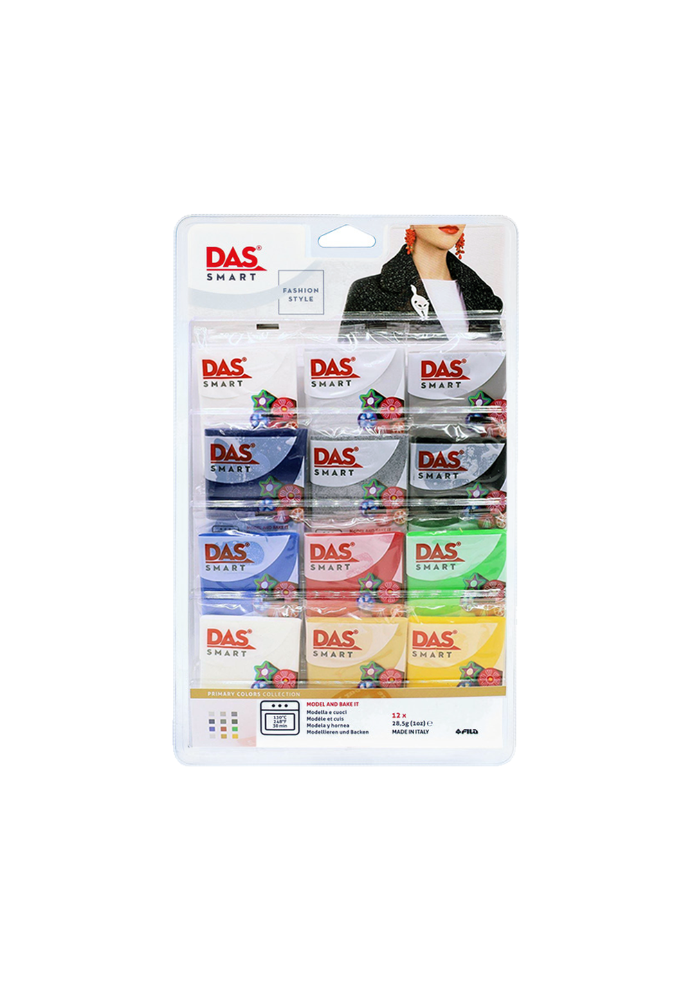 🎨 Arcilla Polimérica DAS Smart Set 12 Colores Primarios 28,5 g
