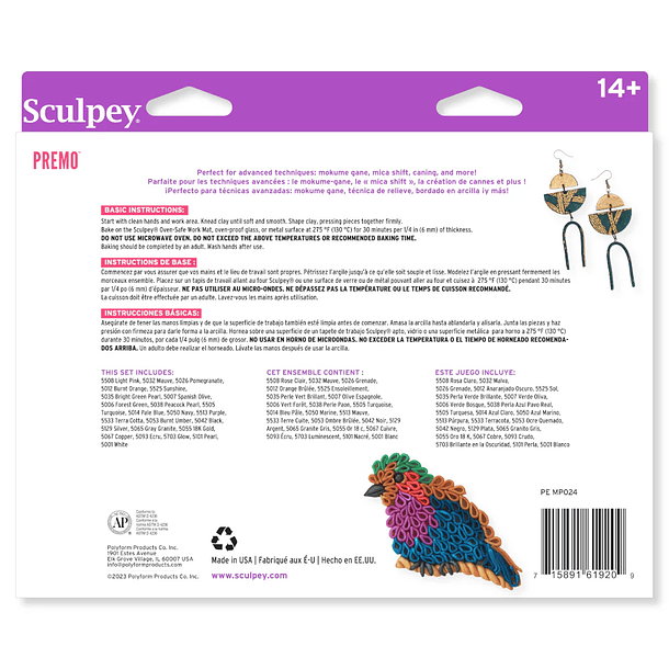 🎨 Arcilla Polimérica Sculpey Premo! Multipack 24 Colores 681 g (24 x 28 g) 2