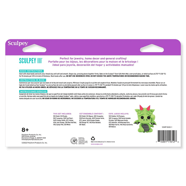 🎨 Arcilla Polimérica Sculpey III Multipack Bright Ideas 570 g (10 x 57 g) 2