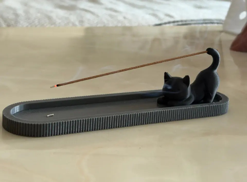Incensário Decorativo com Gato 🐈‍⬛ 2