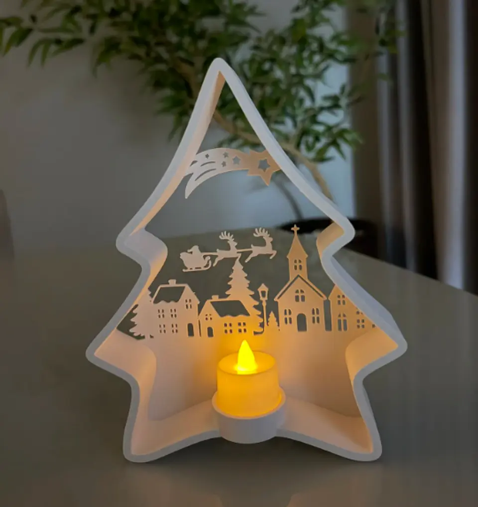 Arvore com suporte para vela de chá  2