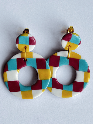 Brincos Padrão Andaluz - Redondo envernizado