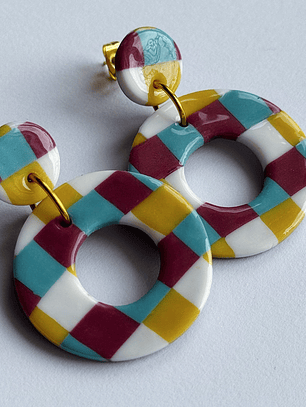 Brincos Padrão Andaluz - Redondo envernizado