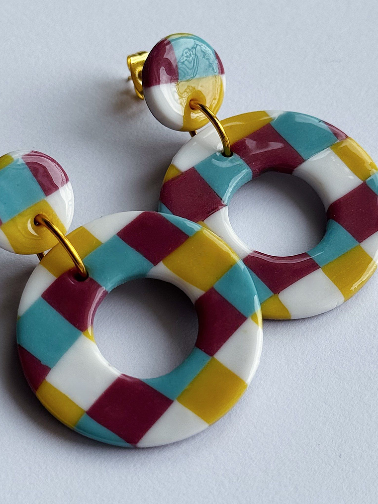 Brincos Padrão Andaluz - Redondo envernizado 1