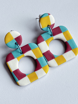 Brincos Padrão Andaluz - Quadrado 