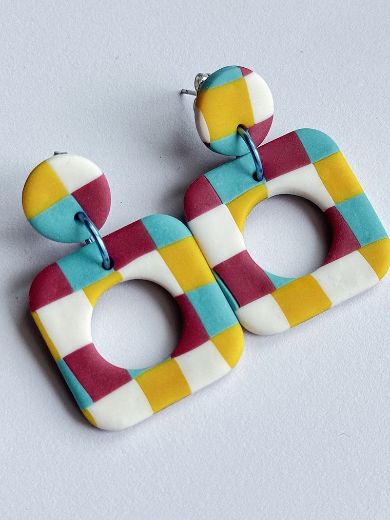 Brincos Padrão Andaluz - Quadrado  1