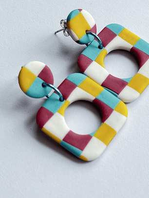 Brincos Padrão Andaluz - Quadrado 