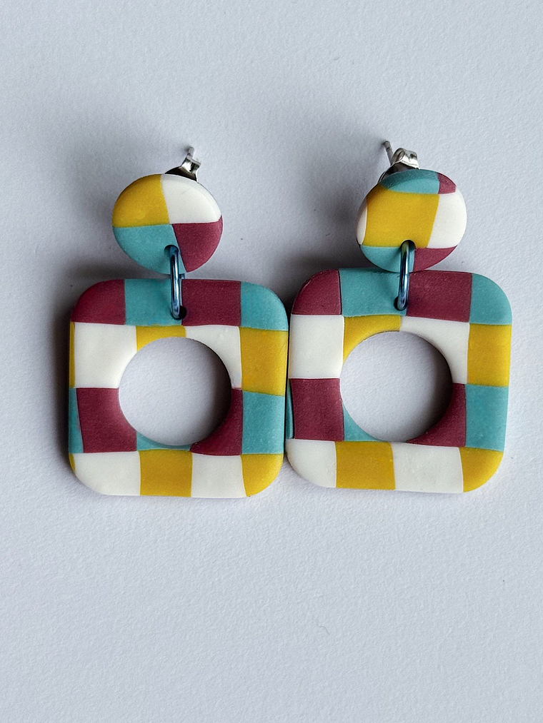 Brincos Padrão Andaluz - Quadrado  3