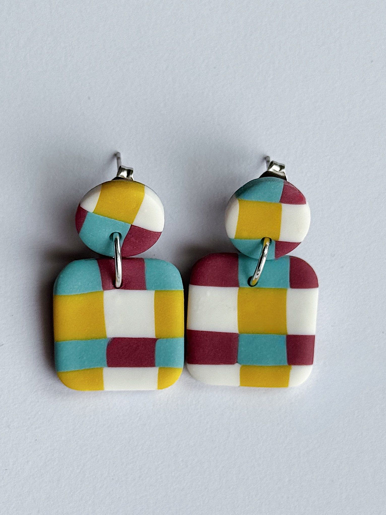 Brincos Padrão Andaluz Mini - Quadrado  2