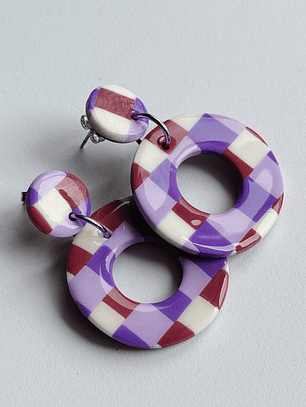 Brincos Padrão Fado - Redondo Envernizado