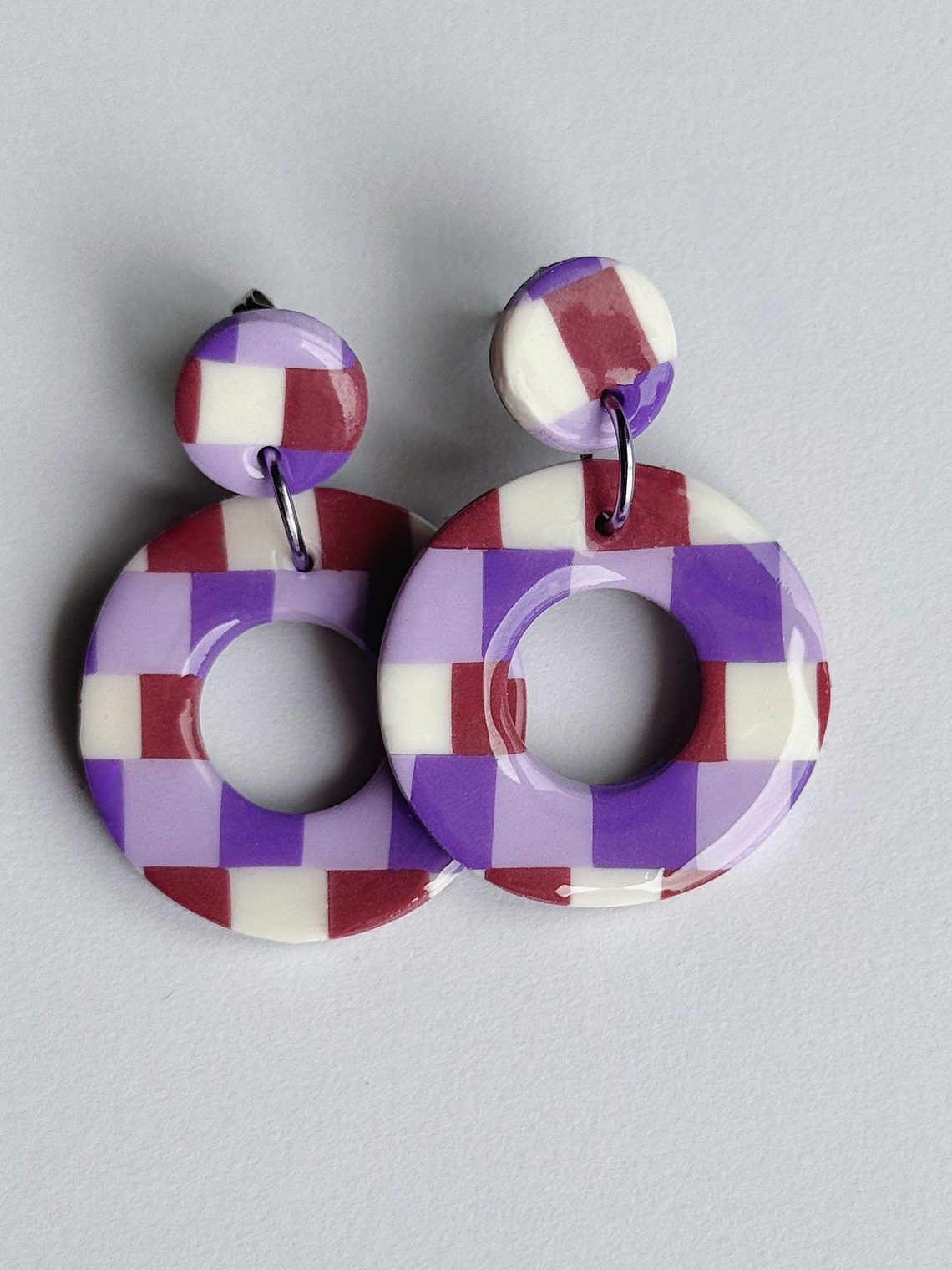 Brincos Padrão Fado - Redondo Envernizado 2