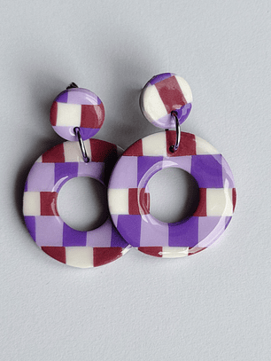 Brincos Padrão Fado - Redondo Envernizado