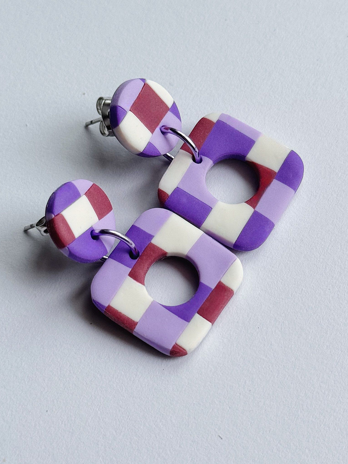 Brincos Padrão Fado Mini - Quadrado 1