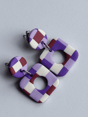 Brincos Padrão Fado Mini - Quadrado