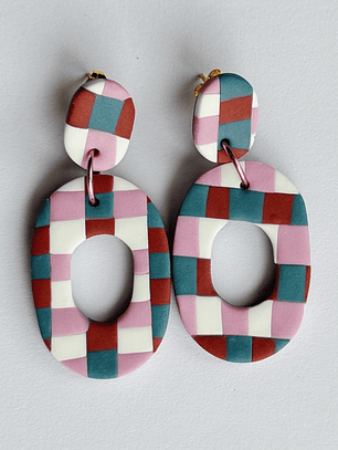 Brincos Padrão Vintage - Oval