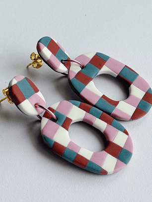 Brincos Padrão Vintage - Oval