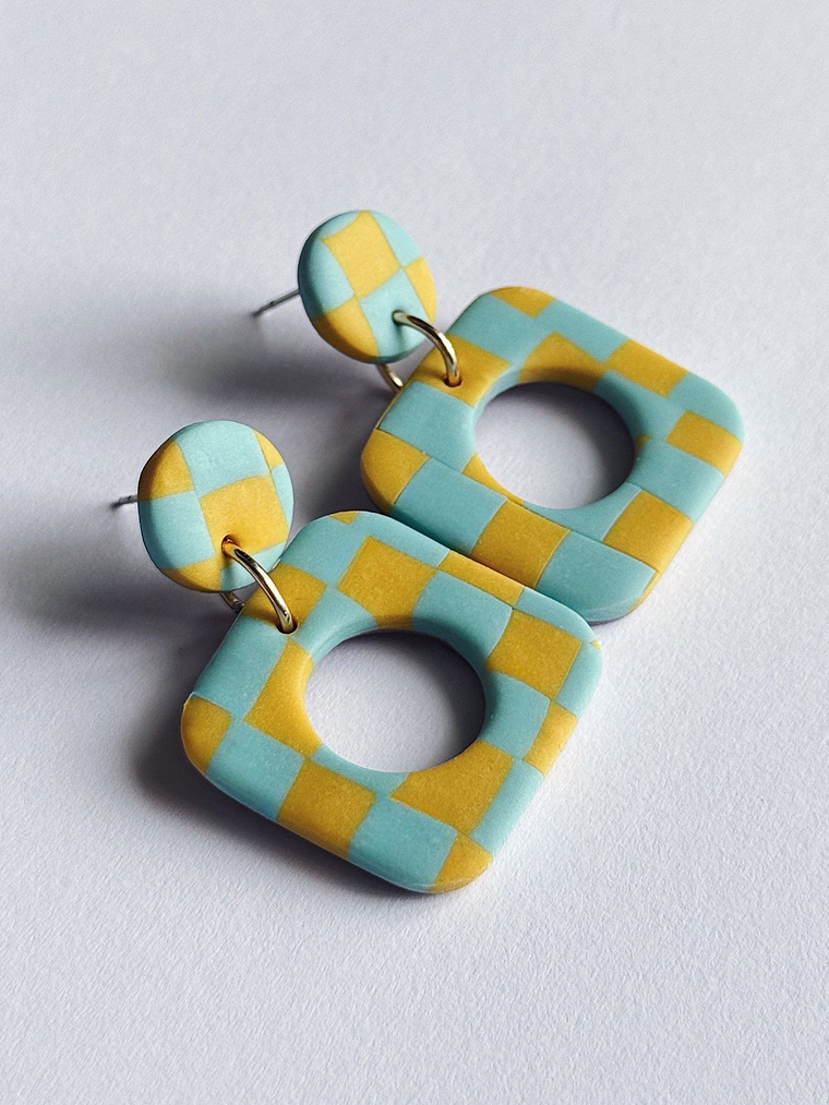 Brincos Padrão Amalfi - Quadrado 2