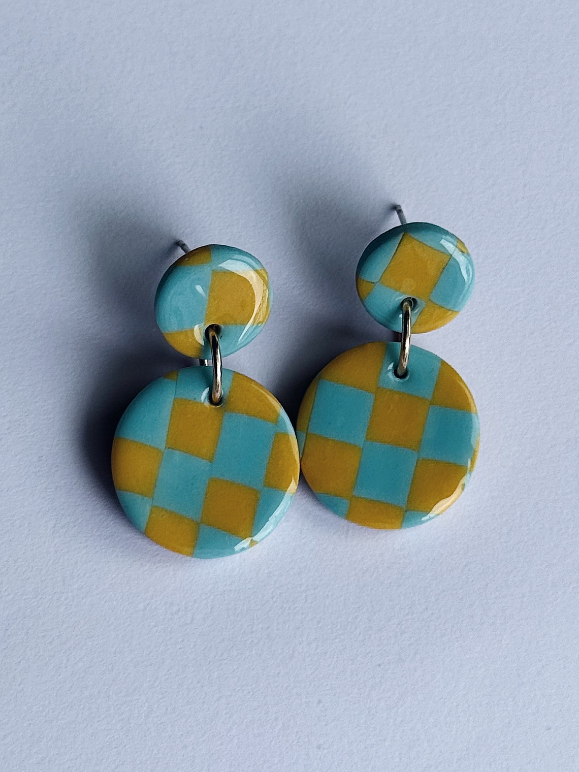 Brincos Padrão Amalfi Mini - Redondo envernizado 3