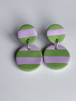 Brincos Padrão Violeta Mini - Redondo