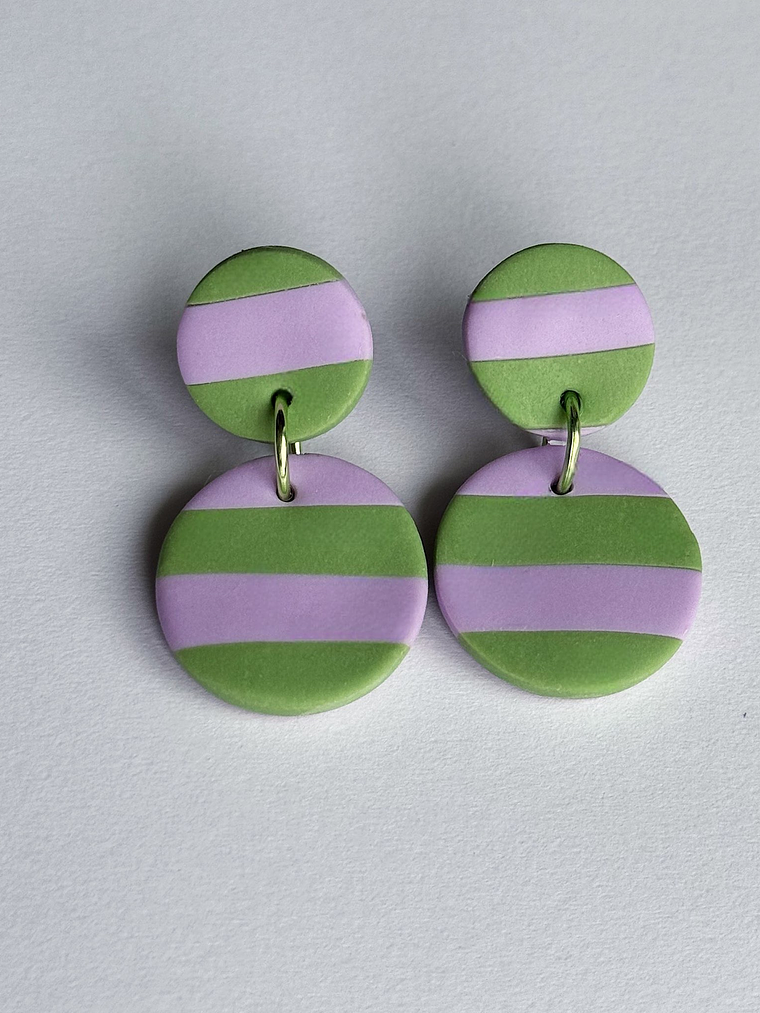 Brincos Padrão Violeta Mini - Redondo 2