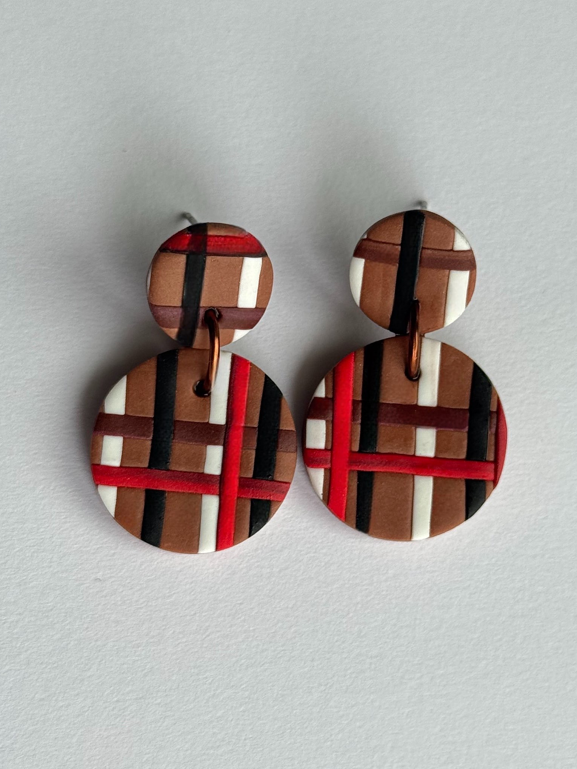 Brincos Padrão Canela mini - Redondo 1