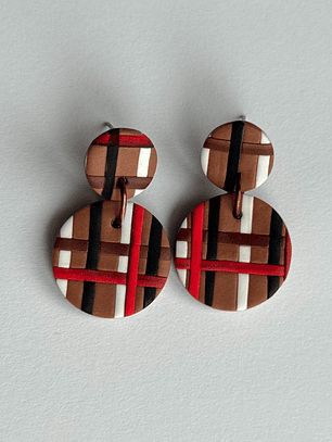 Brincos Padrão Canela mini - Redondo