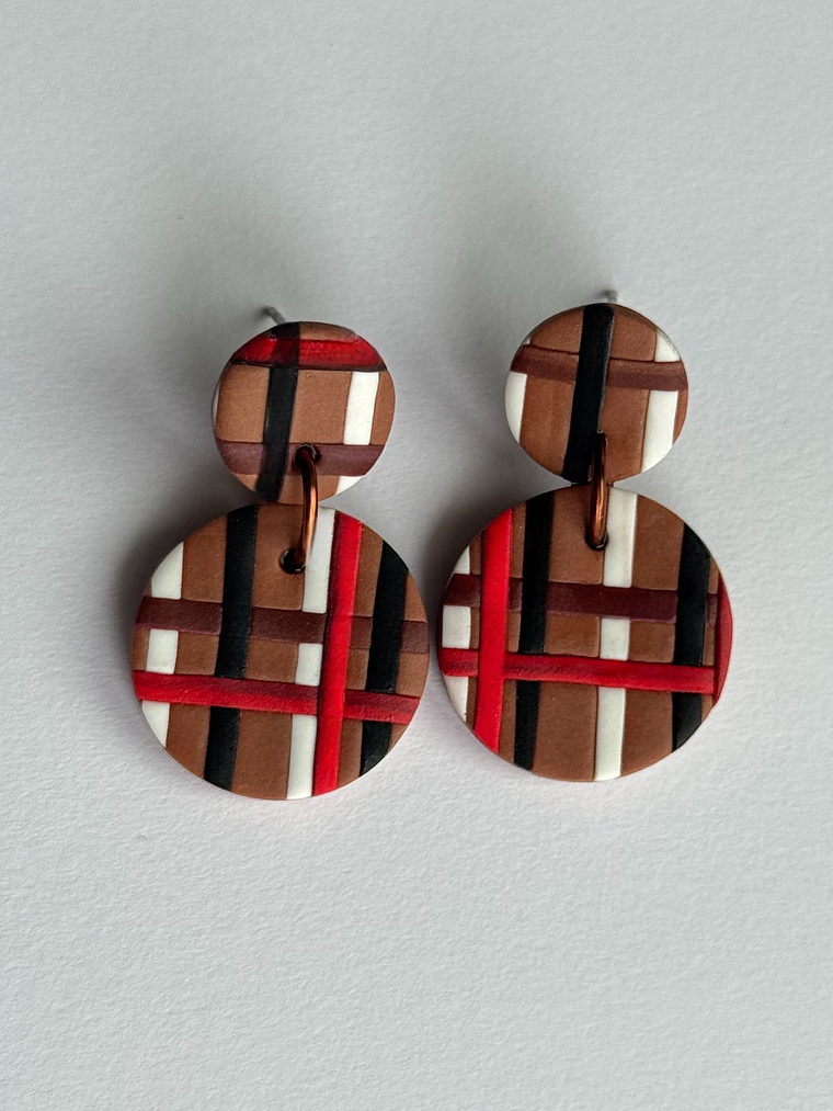 Brincos Padrão Canela mini - Redondo 1