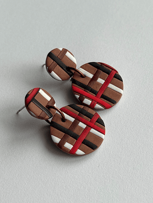 Brincos Padrão Canela mini - Redondo