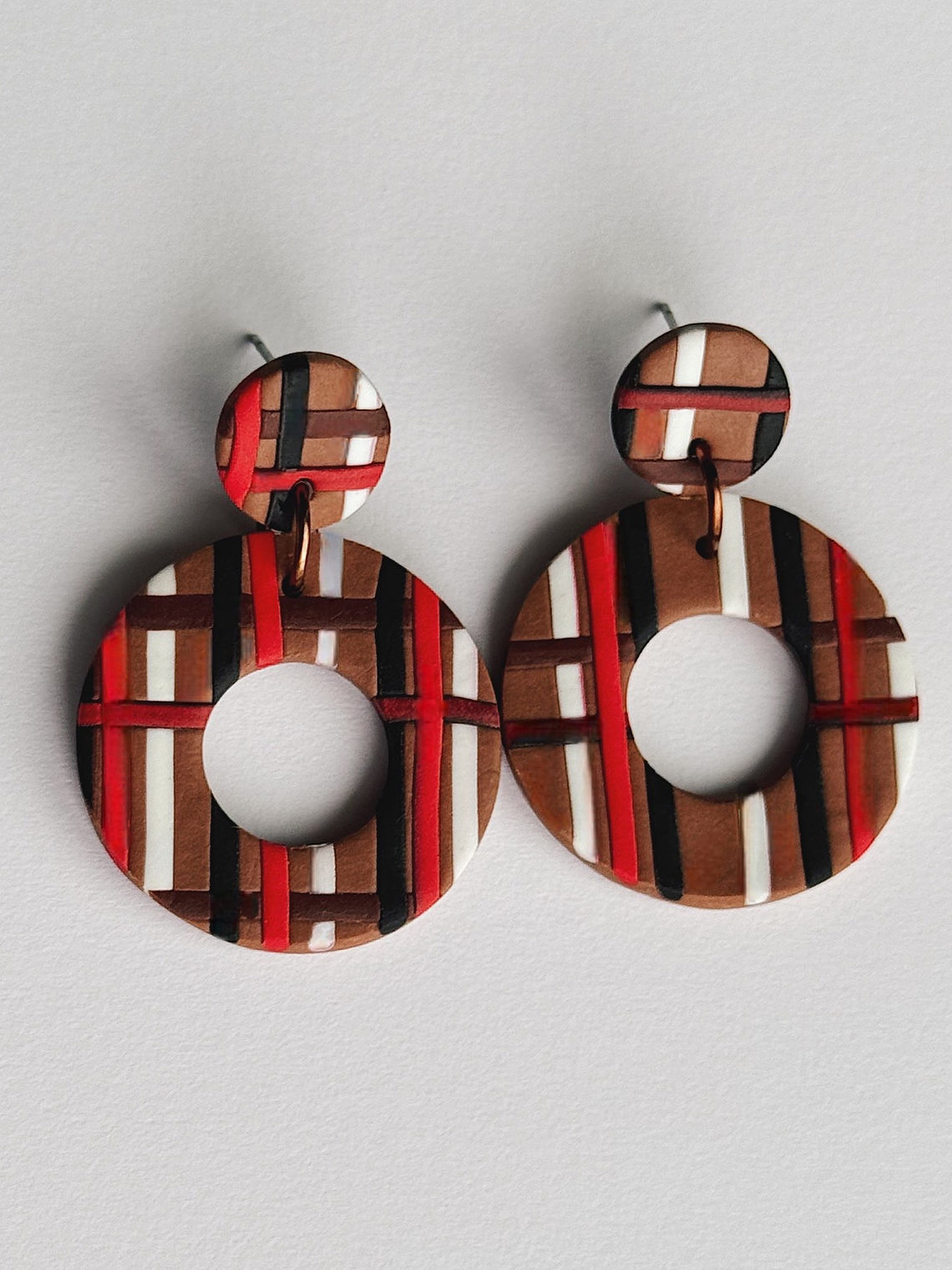 Brincos Padrão Canela - Redondo 2