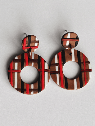 Brincos Padrão Canela - Redondo