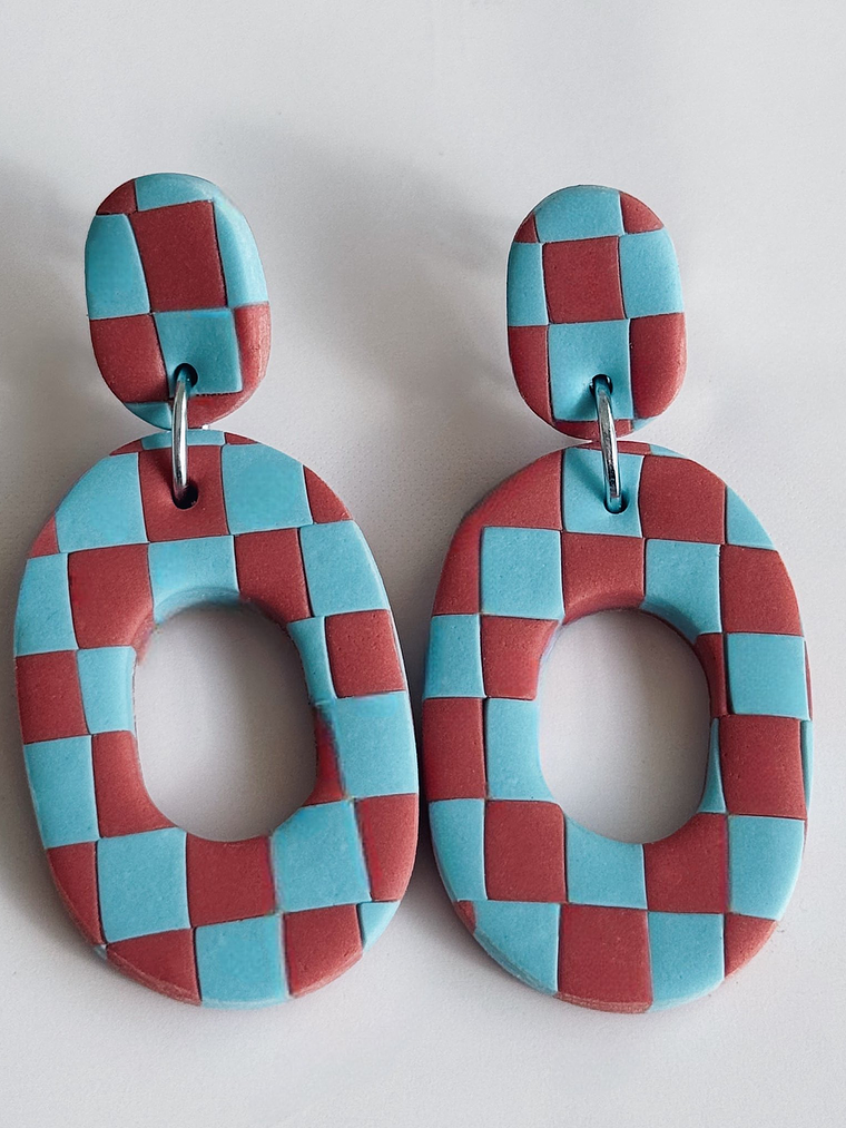 Brincos Padrão Barro - Oval  2