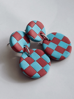 Brincos Padrão Barro mini - Redondo