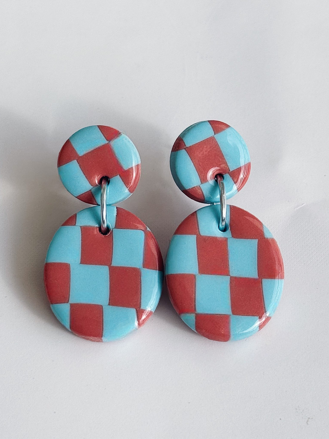 Brincos Padrão Barro mini - Oval envernizado 1