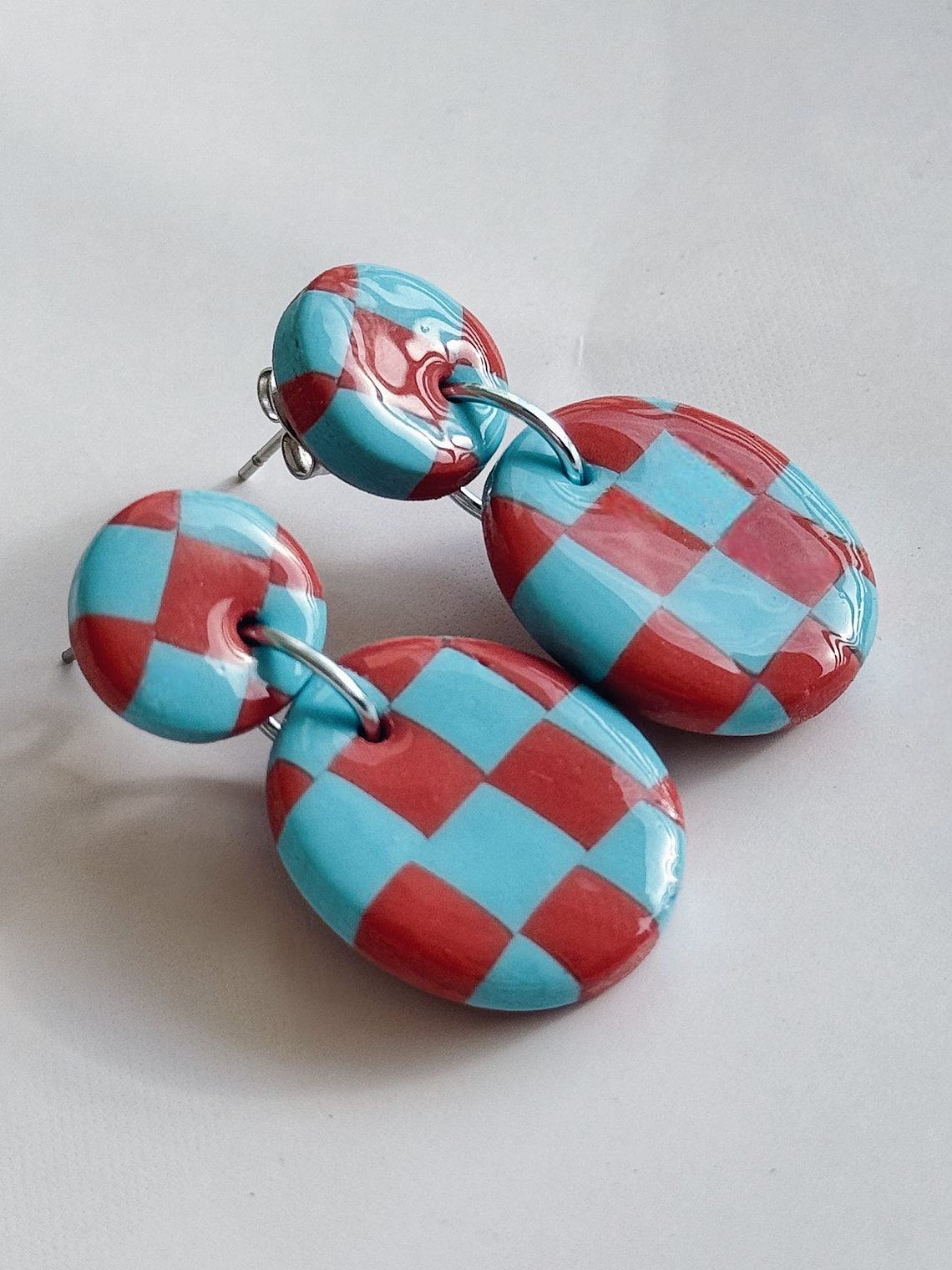 Brincos Padrão Barro mini - Oval envernizado 2