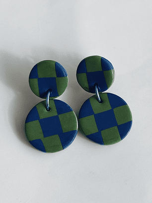 Brincos Padrão Fauna mini - Redondo envernizado