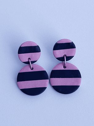 Brincos Padrão Naútico mini - Redondo