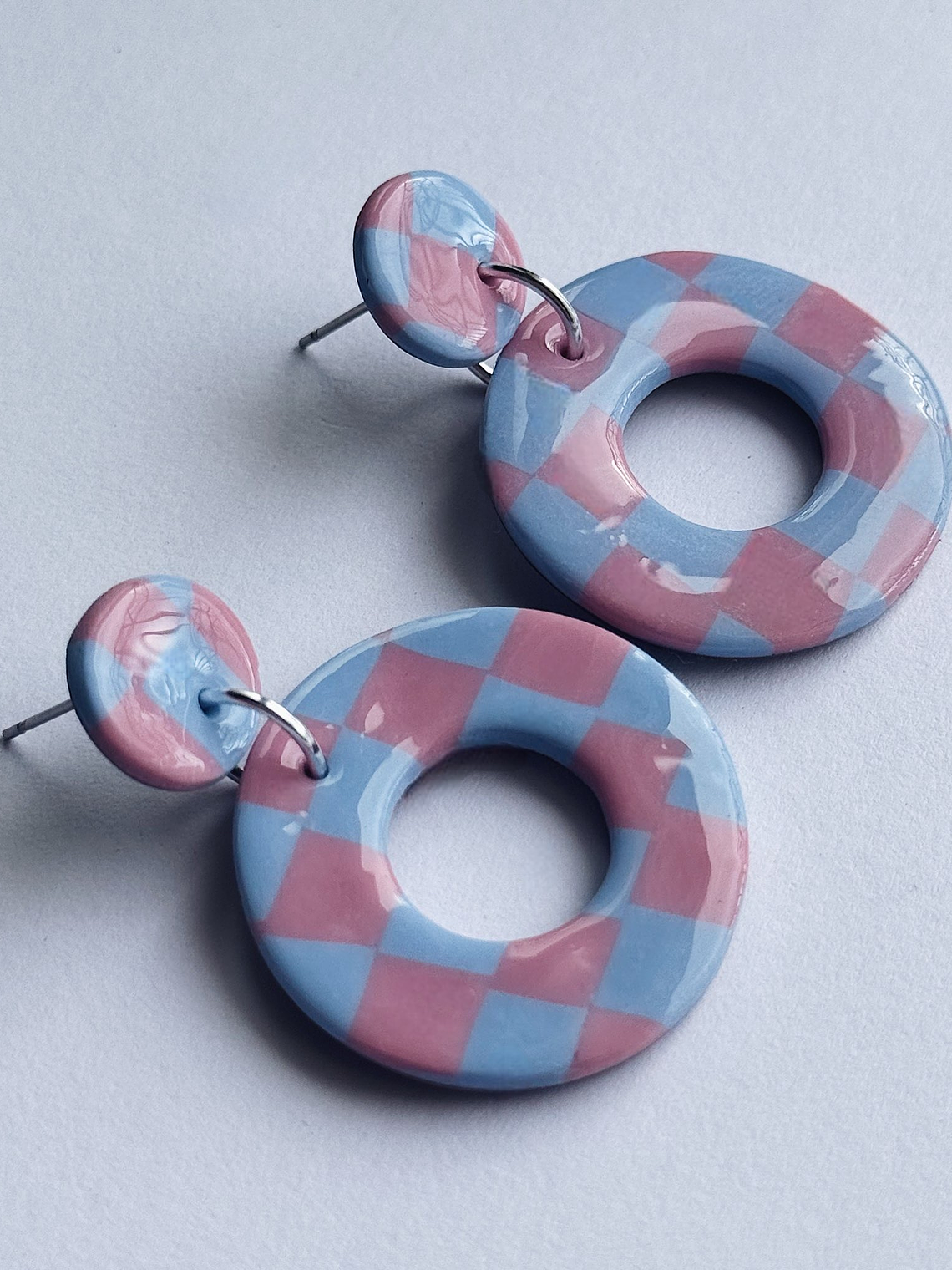 Brincos Padrão Candy - Redondo envernizado 1