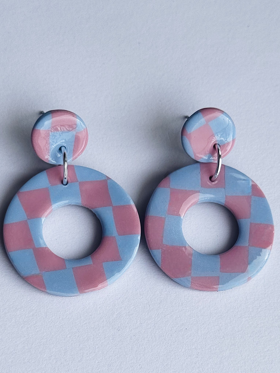 Brincos Padrão Candy - Redondo envernizado 2