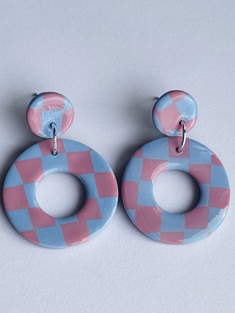 Brincos Padrão Candy - Redondo envernizado 2