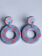 Brincos Padrão Candy - Redondo envernizado - Thumbnail 2