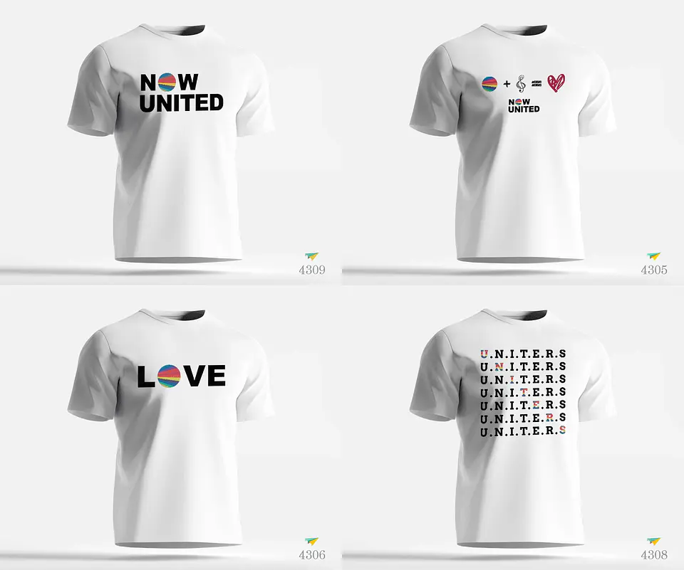 5 Arte Camisa Now United Editável em Corel Draw 1