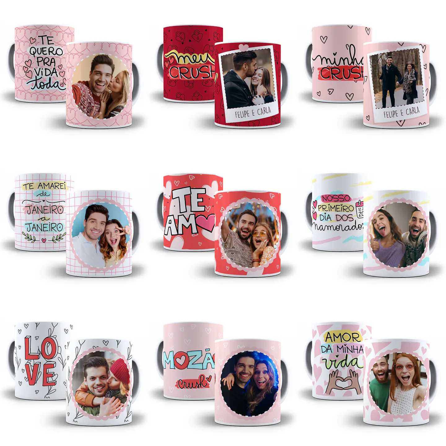 20 Artes Caneca Dia dos Namorados P1 Editável Cdr + Png 2