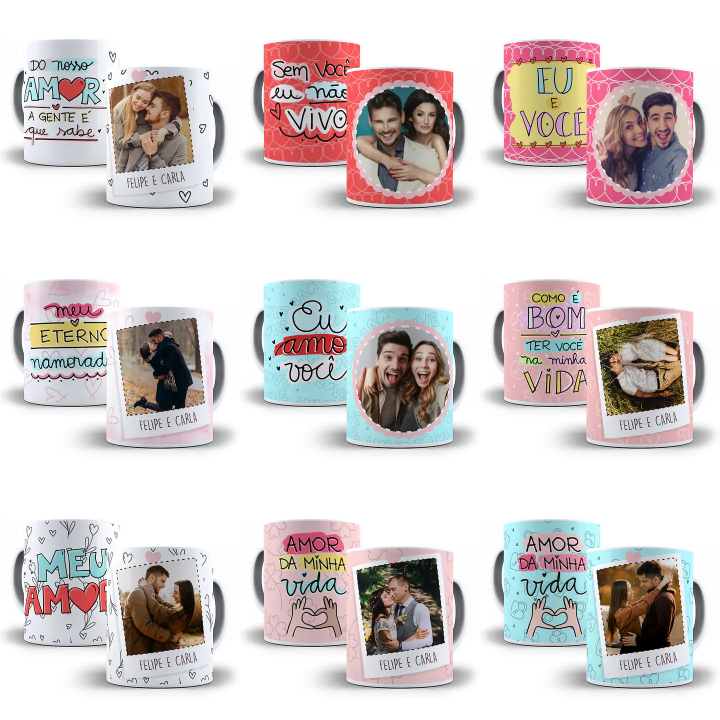 20 Artes Caneca Dia dos Namorados P1 Editável Cdr + Png 1